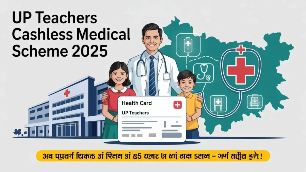 UP Teachers Cashless Medical Scheme 2025 – यूपी शिक्षक कैशलेस इलाज योजना, हेल्थ कार्ड, अस्पताल सूची और स्टेटस चेक जानकारी