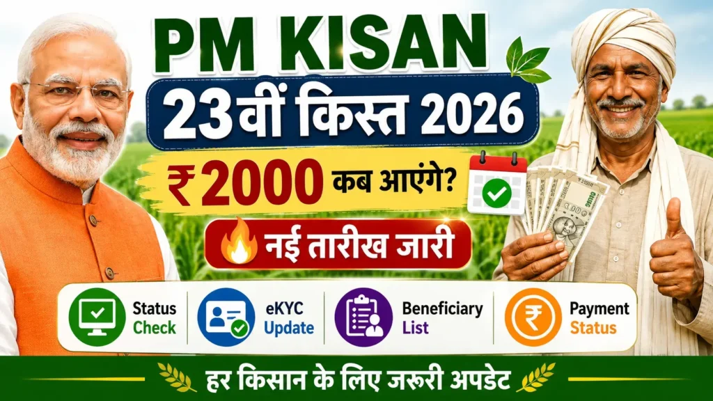 PM Kisan 23rd Installment 2026 ₹2000 Beneficiary List Status Check eKYC Update